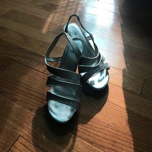 silver 2” heels